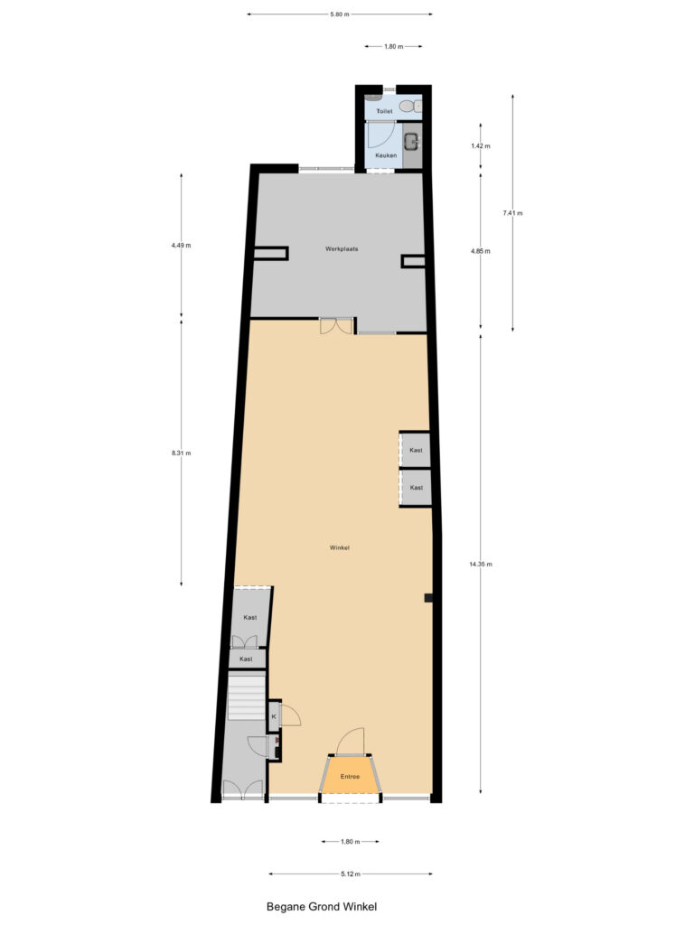 Gouda – Lange Groenendaal 49 – Plattegrond 2