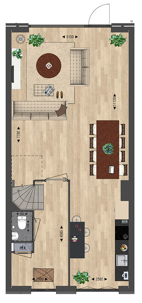 Ouderkerk aan den IJssel – EENGEZINSWONING HOFGAARD 9 – Plattegrond