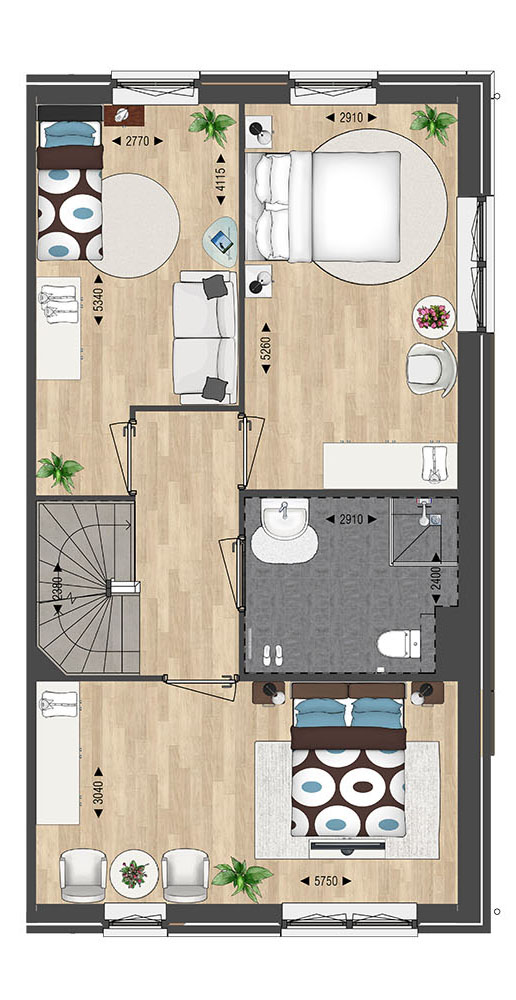 Ouderkerk aan den IJssel – EENGEZINSWONING HET DOMEIN 21 – Plattegrond 6