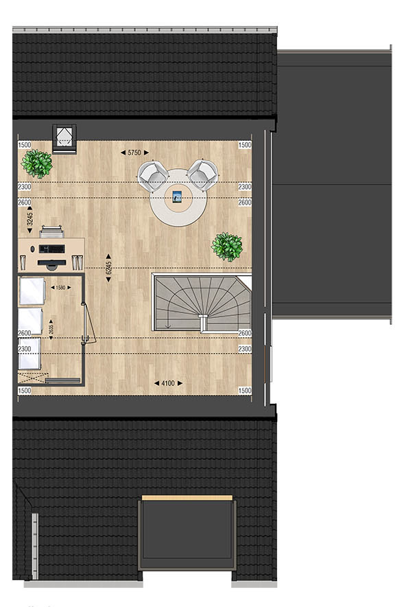 Ouderkerk aan den IJssel – DRIE-ONDER-EEN-KAPWONING BUITENGOED 26 – Plattegrond