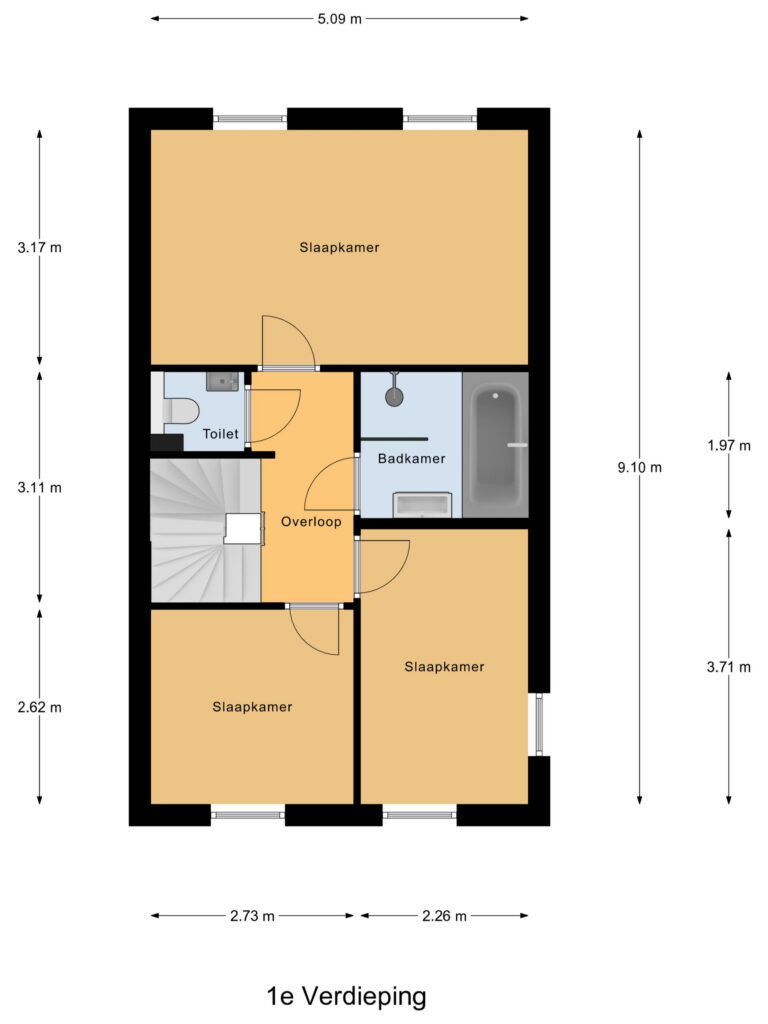 Gouda – Lepelaerstraat 15 – Plattegrond 3