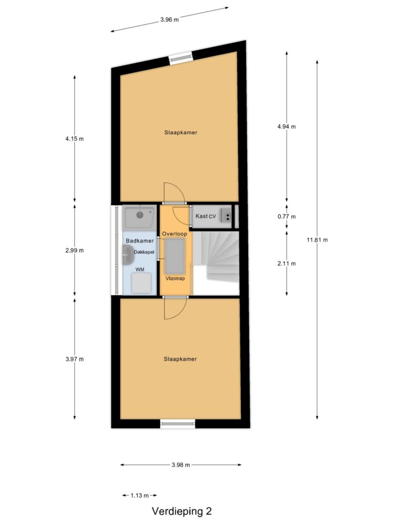 Gouda – Kazernestraat 23 – Plattegrond 3