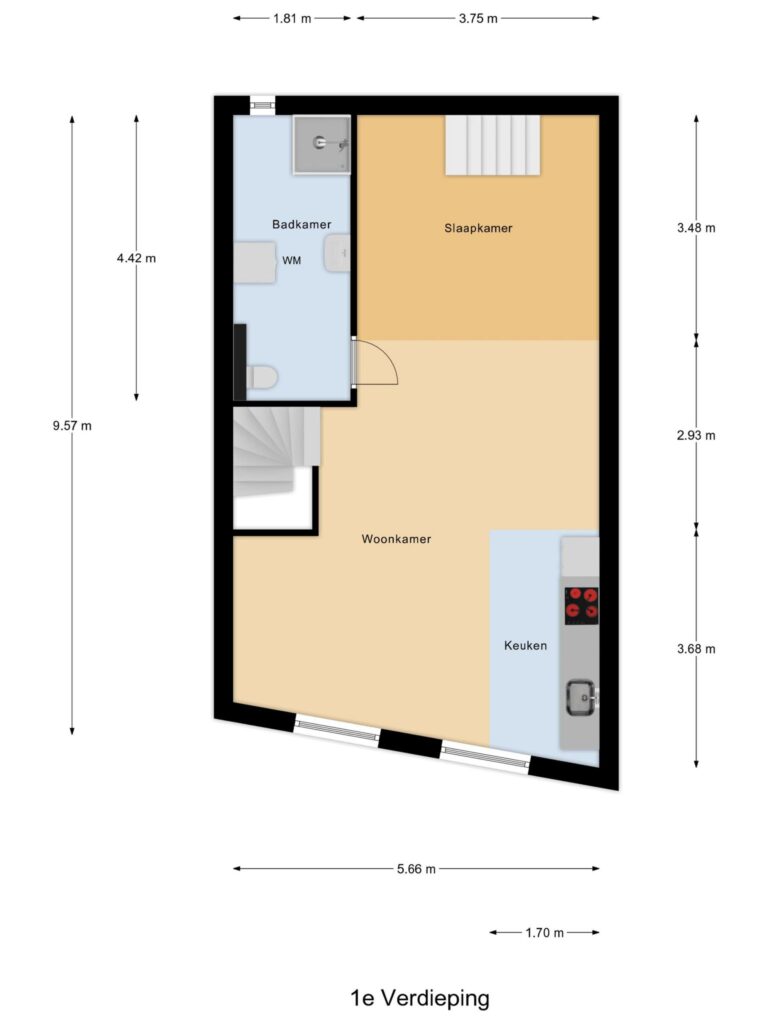 Gouda – Veerstal 24a – Plattegrond 2