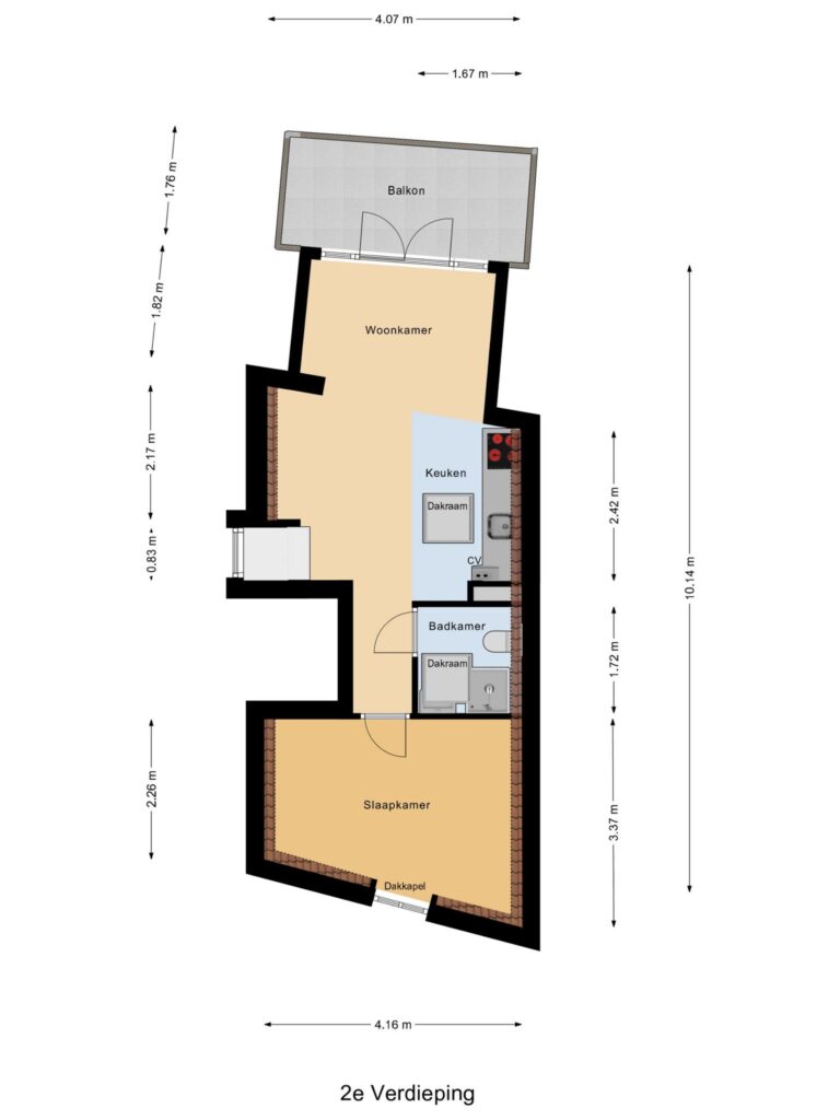 Gouda – Sint Anthoniestraat 15b – Plattegrond 2