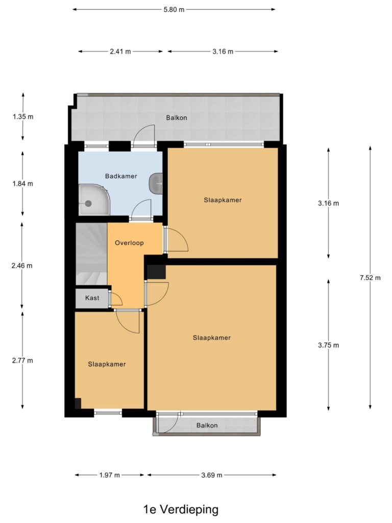 Alphen aan den Rijn – Kievitstraat 42 – Plattegrond 2