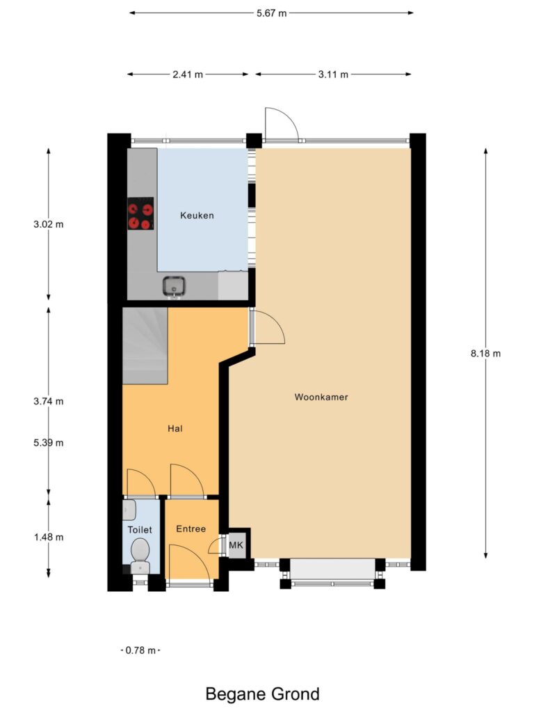 Alphen aan den Rijn – Kievitstraat 42 – Plattegrond 4