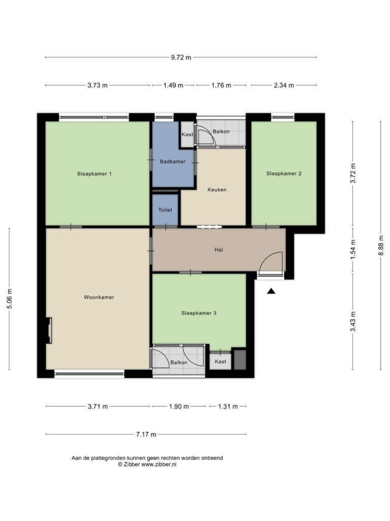 Gouda – Graaf Hendrikstraat 12 – Plattegrond