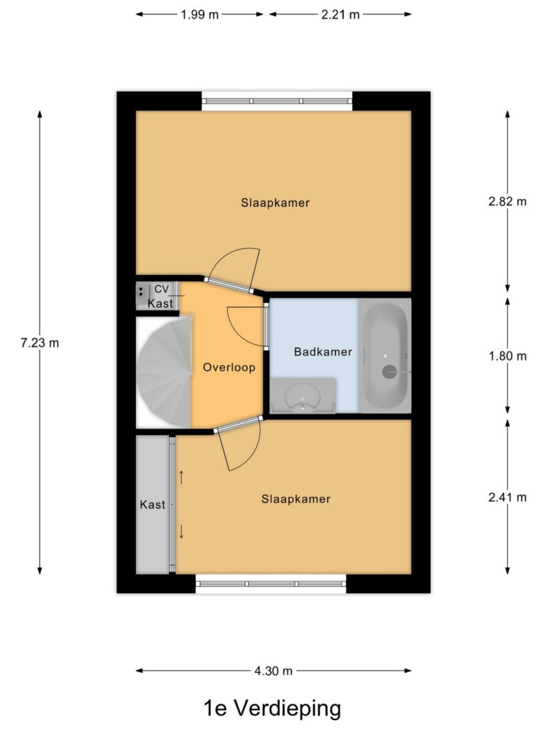 Gouda – Graaf van Bloisstraat 87 – Plattegrond 4