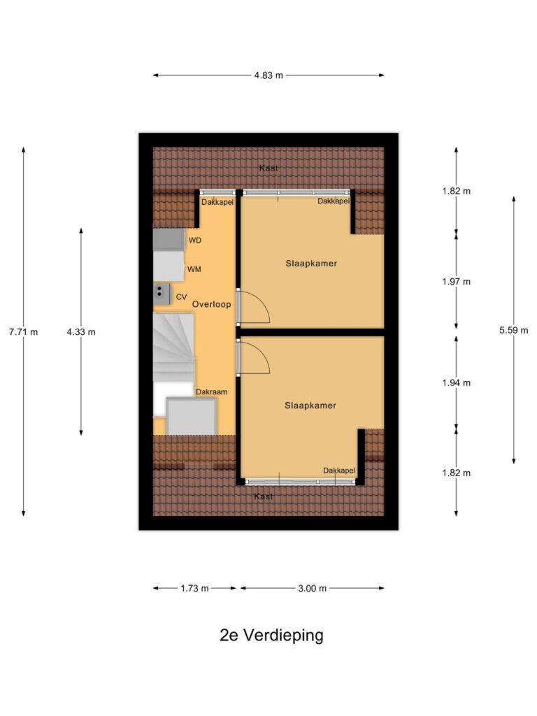 Gouda – Wilhelmina van Pruisenlaan 105 – Plattegrond 3