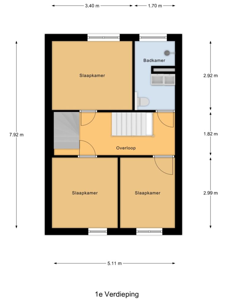 Waddinxveen – Acaciastraat 64 – Plattegrond 3