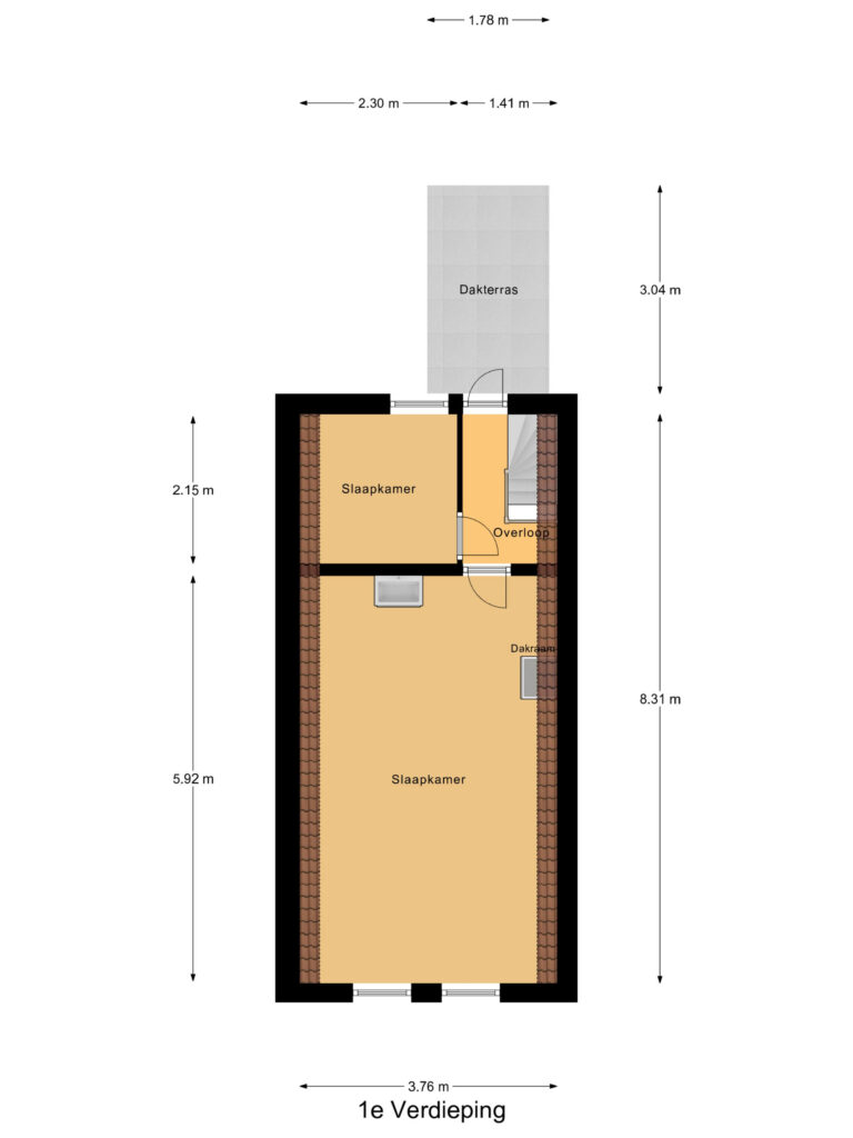 Gouda – P.C. Bothstraat 68 – Plattegrond 4