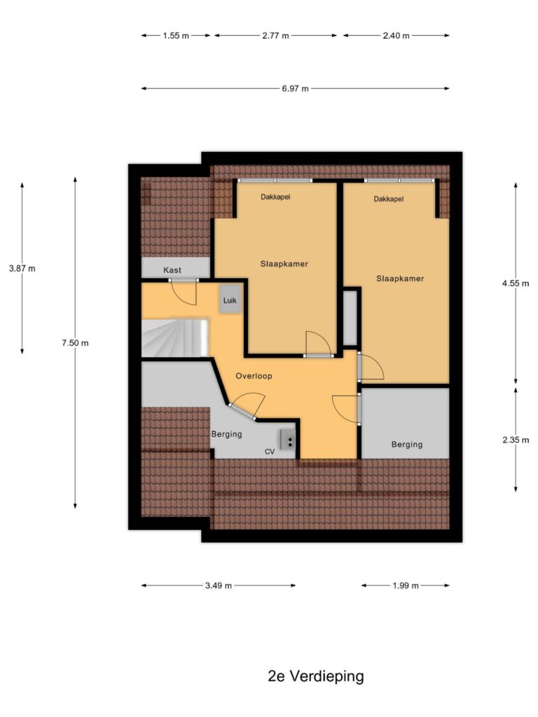 Gouda – Sophiastraat 54 – Plattegrond 3