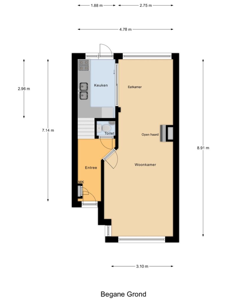 Gouda – Sophiastraat 54 – Plattegrond
