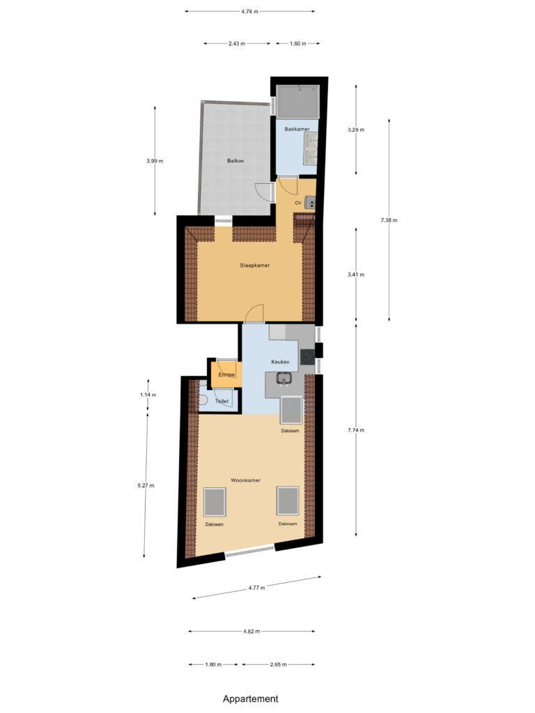 Gouda – Keizerstraat 54a – Plattegrond 2