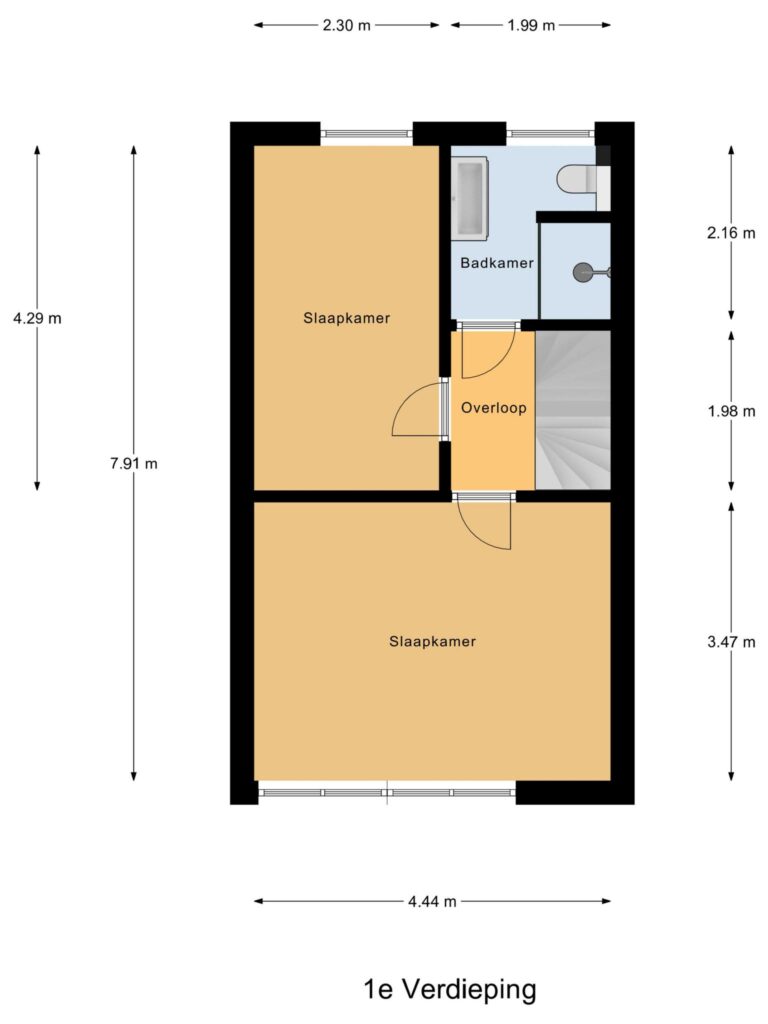 Gouda – Constantijn Huygensstraat 109 – Plattegrond