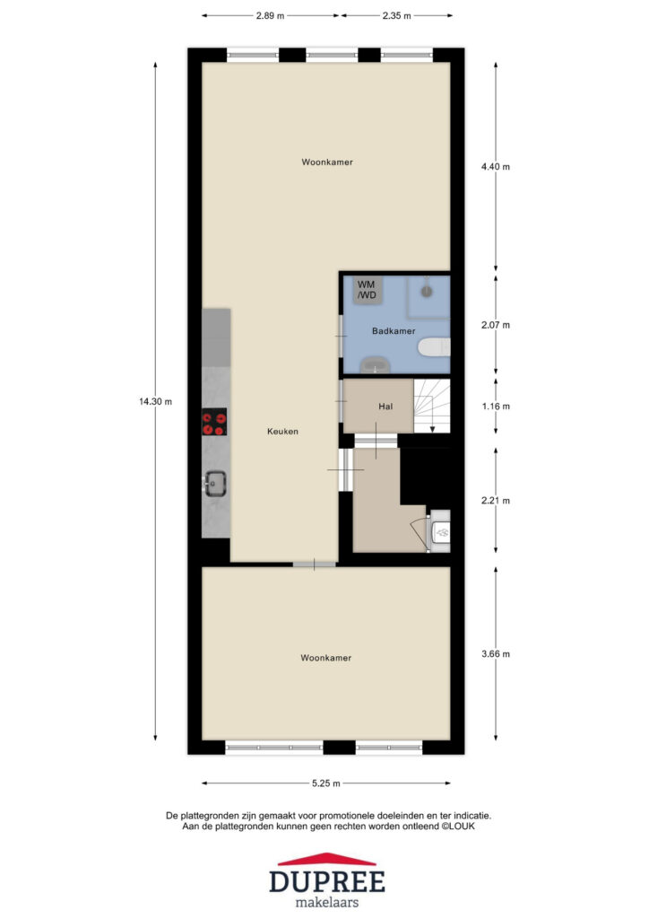 Rotterdam – Rodenrijselaan 62A 02 – Plattegrond