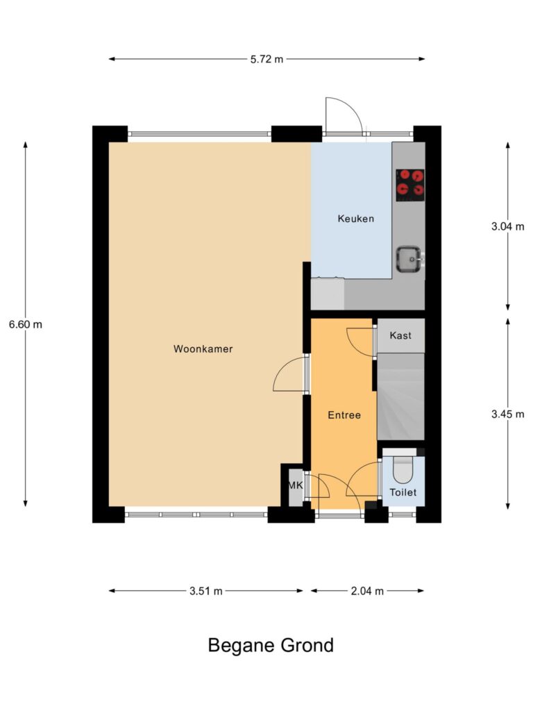 Gouda – Schweitzerplein 14 – Plattegrond