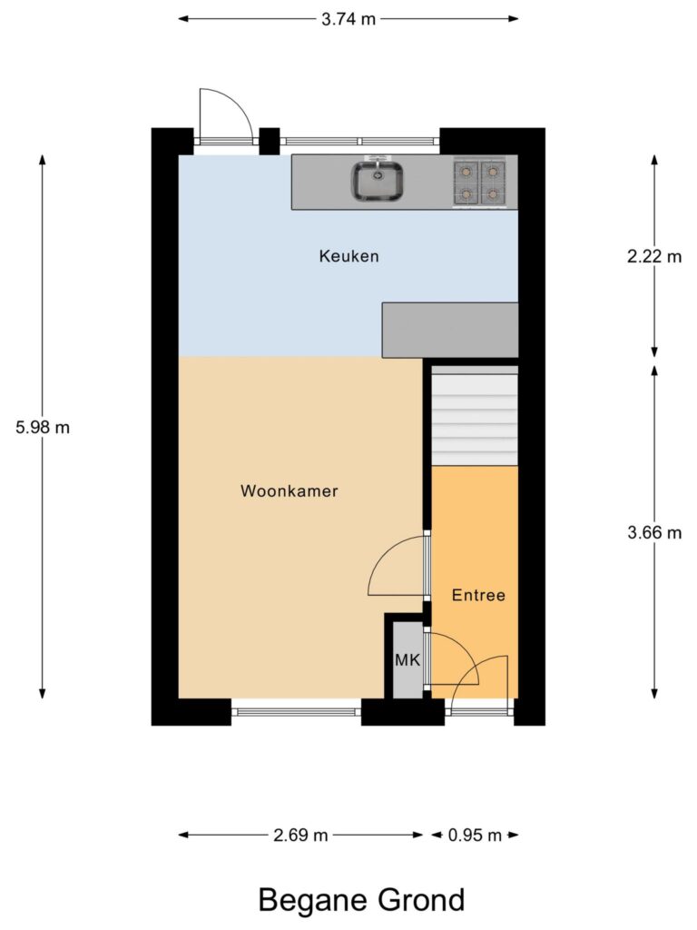 Gouda – Looierspoort 11 – Plattegrond 2