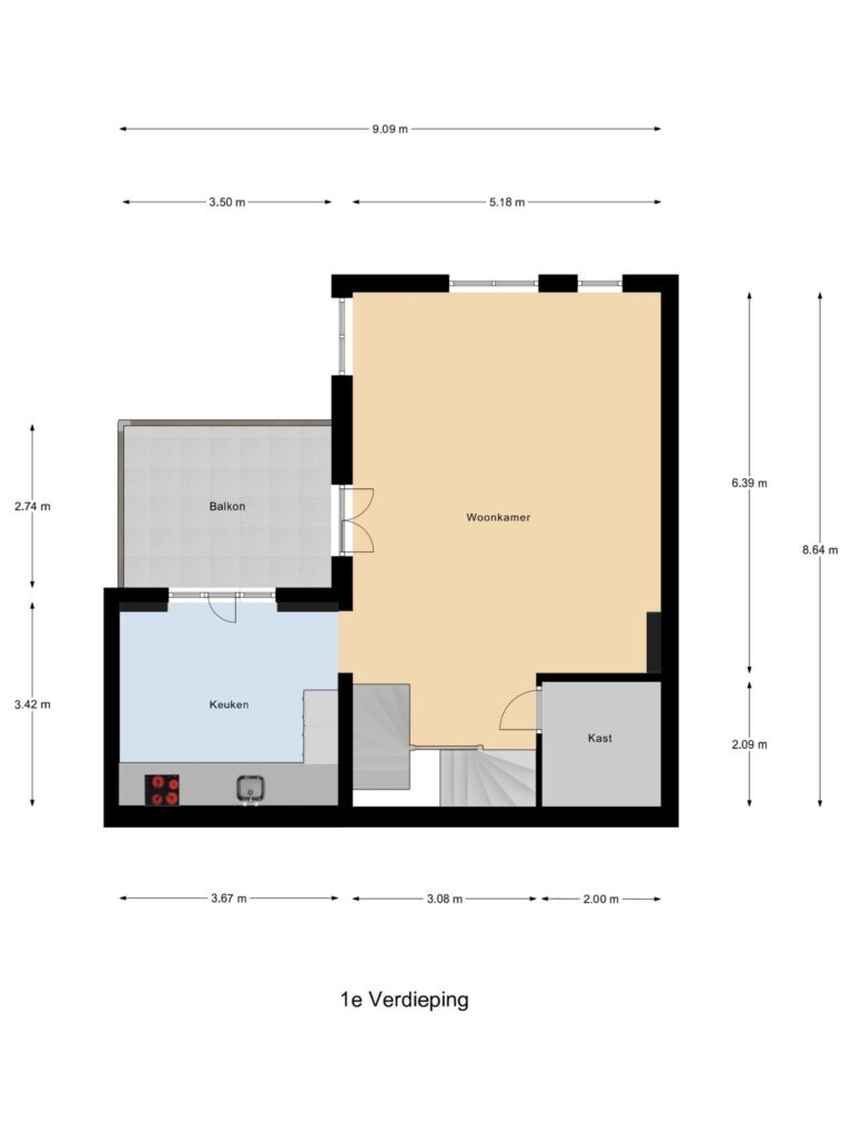Waddinxveen – Onderlangs 15 – Plattegrond 3