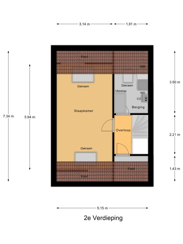 Gouda – Molenmeesterslag 89 – Plattegrond 3