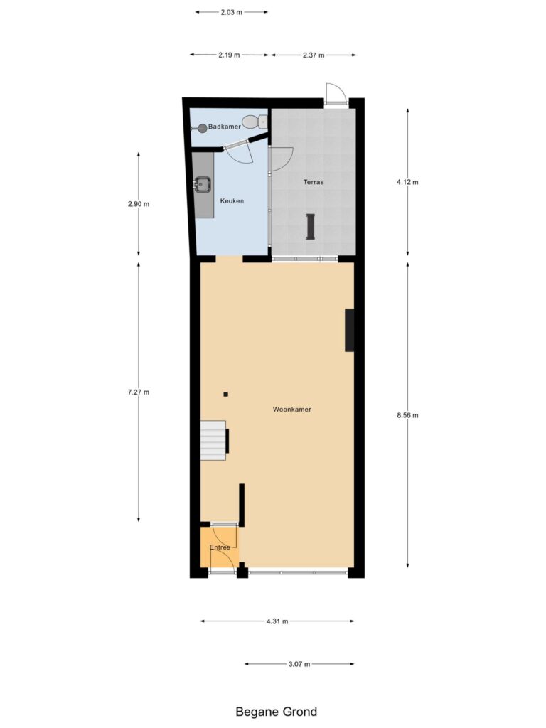 Gouda – Vlamingstraat 25 – Plattegrond