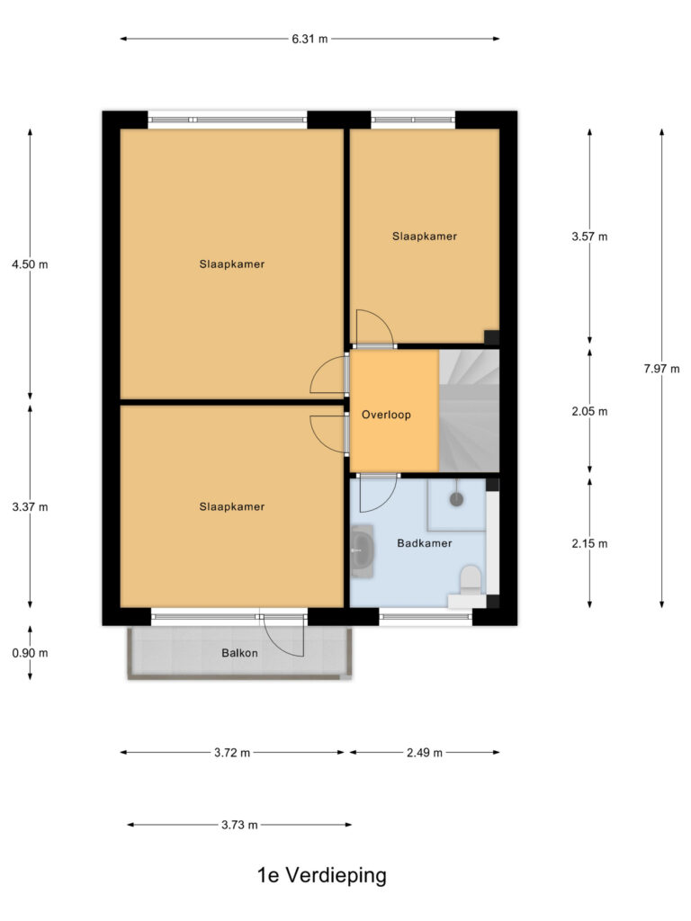 Gouda – Abel Tasmanlaan 50 – Plattegrond 3