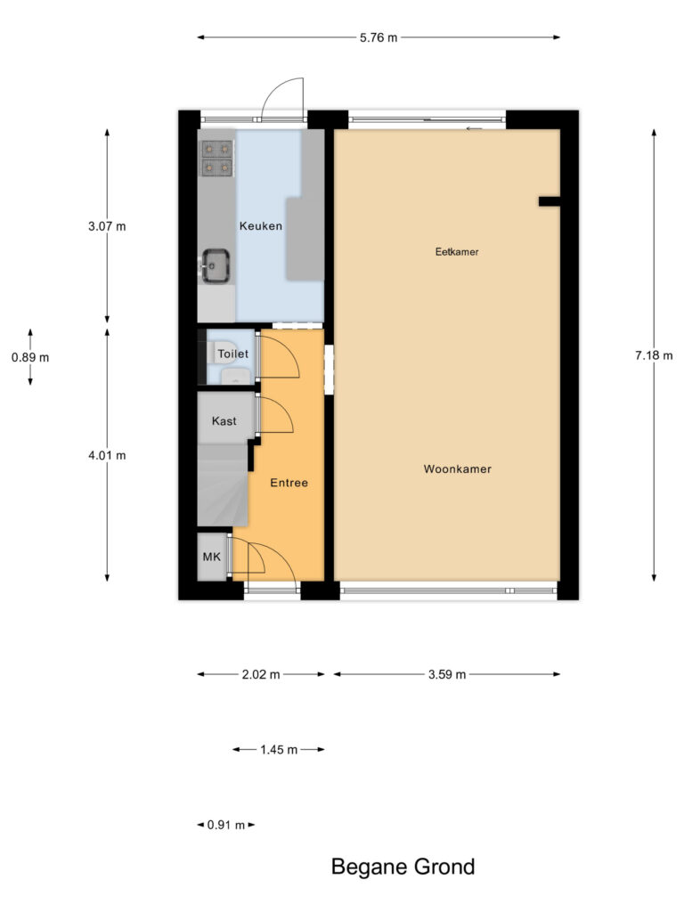 Waddinxveen – Koning Willem II-straat 7 – Plattegrond 2