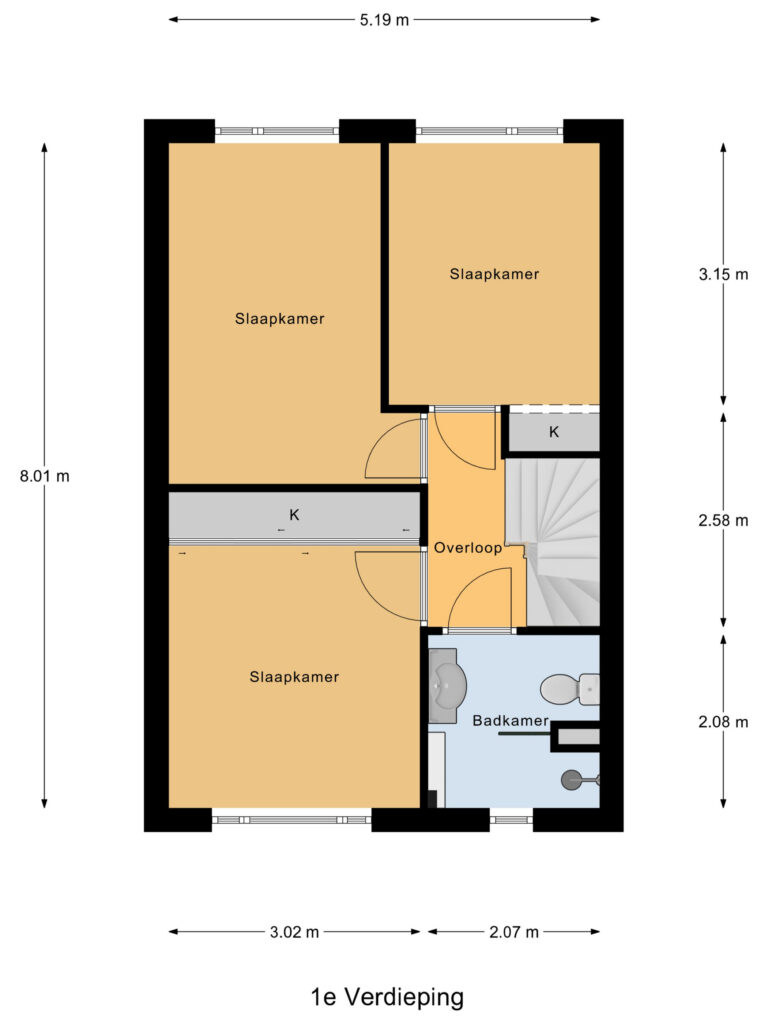 Gouda – Beukmolenplantsoen 16 – Plattegrond 3