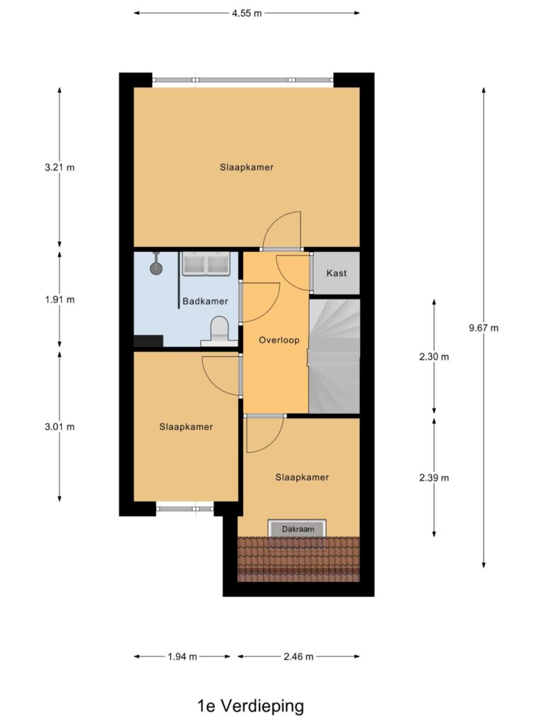 Gouda – Jan van Riebeecklaan 34 – Plattegrond 3