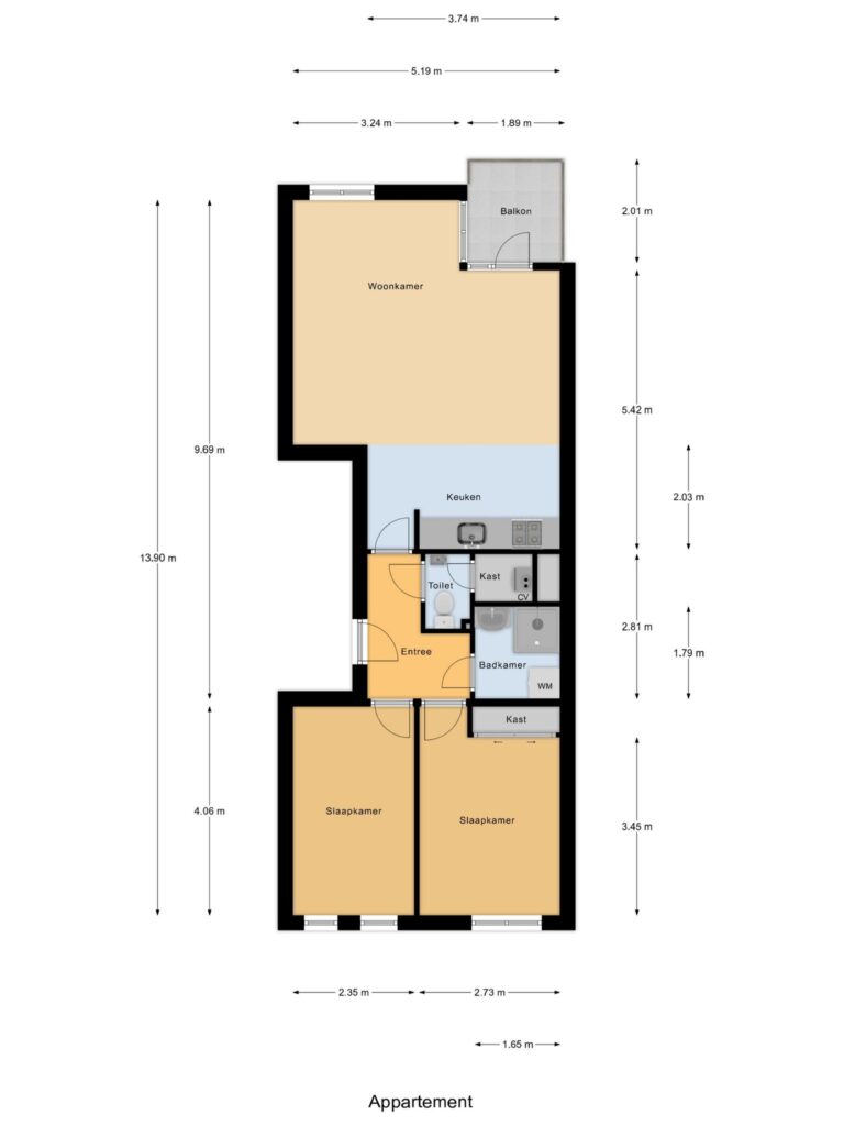Gouda – Lange Noodgodsstraat 70 – Plattegrond 2