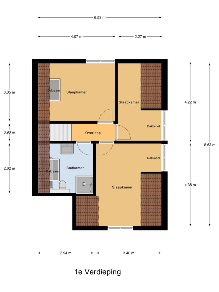Waddinxveen – Zuidkade 93 – Plattegrond 3