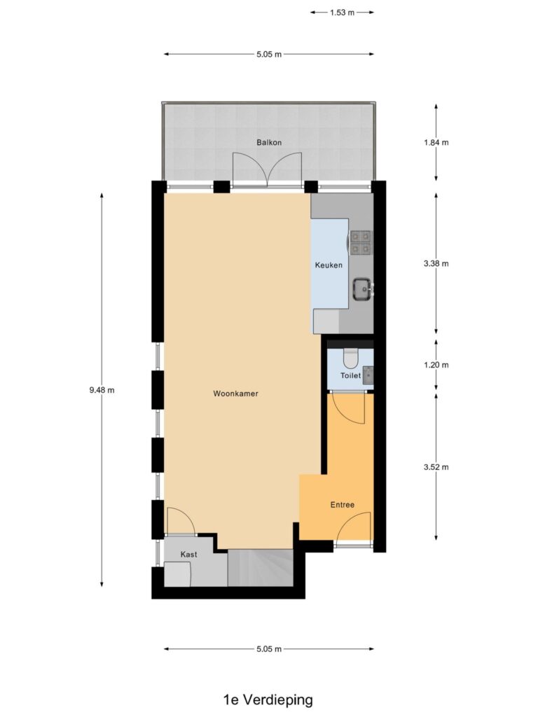 Gouda – Tuinstraat 24a – Plattegrond 2