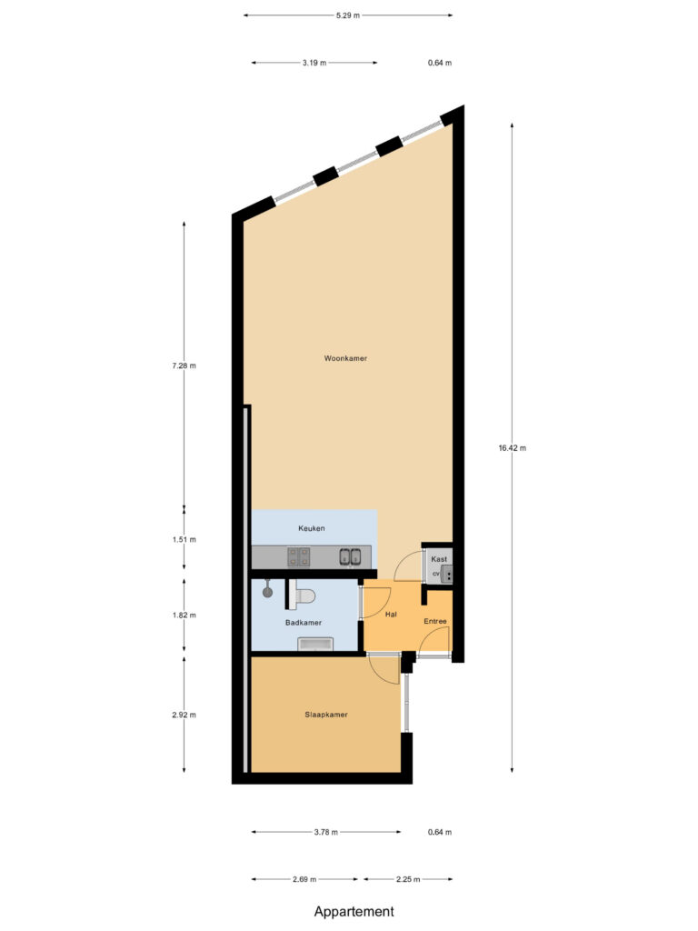 Gouda – Achter de Kerk 7f – Plattegrond 2