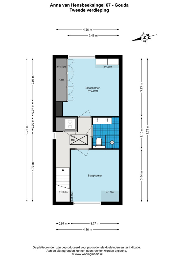 Gouda – Anna van Hensbeeksingel 67 – Plattegrond 2