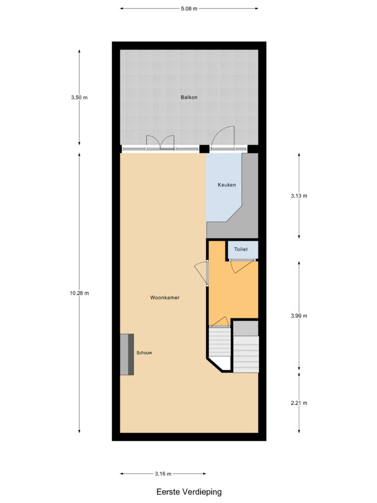 Waddinxveen – Kanaalstraat 6 – Plattegrond 3