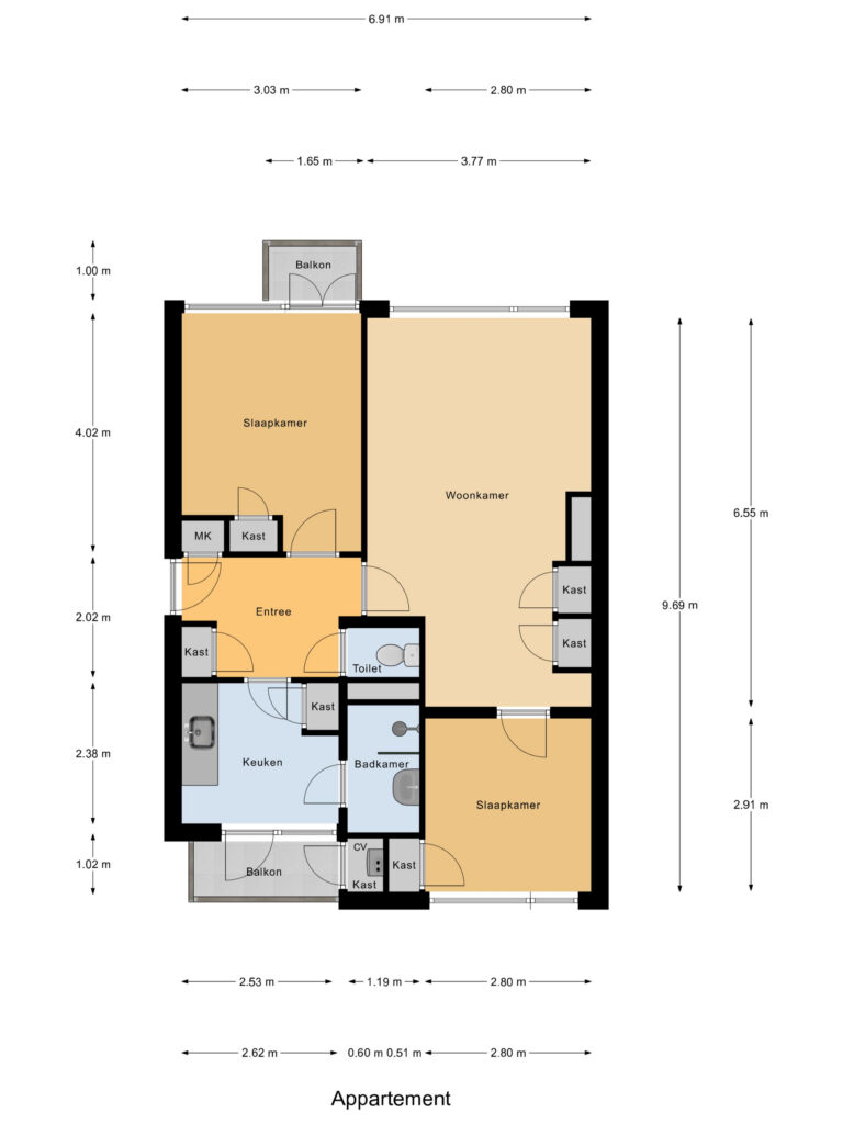 Waddinxveen – Juliana van Stolberglaan 48 – Plattegrond 3