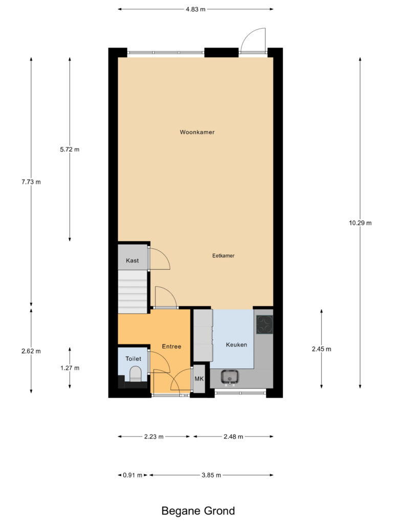 Gouda – Poldermeesterslag 68 – Plattegrond