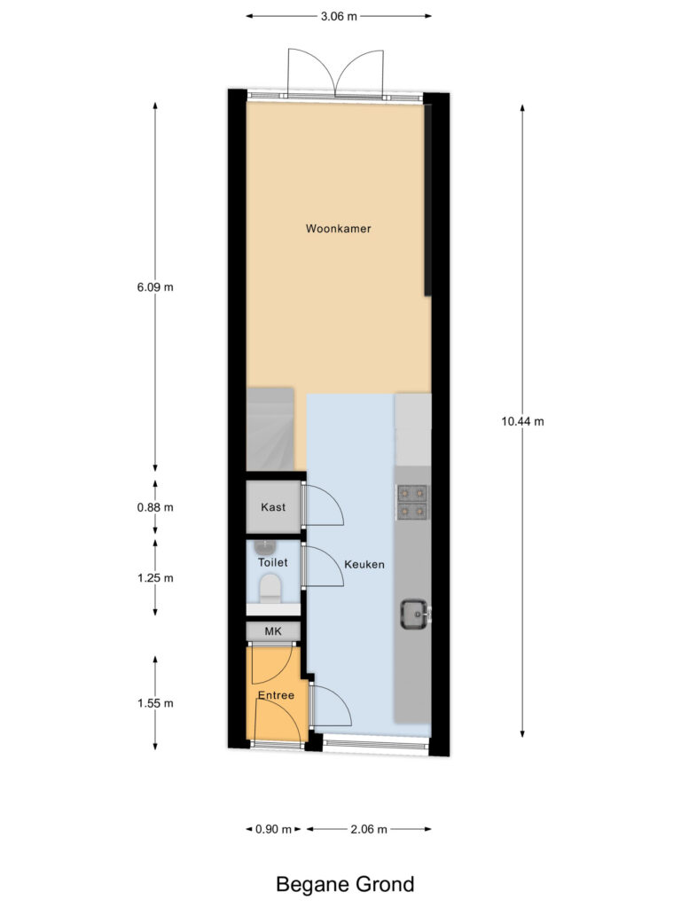 Gouda – Walestraat 13 – Plattegrond