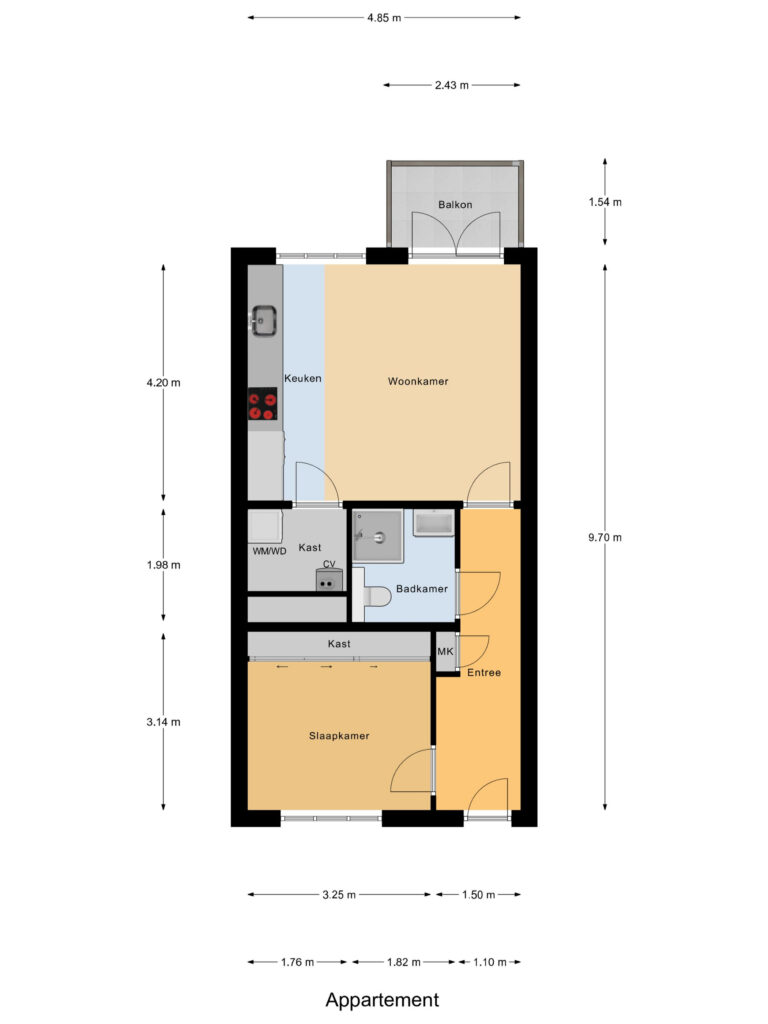 Waddinxveen – Ebbenhout 38F – Plattegrond 2