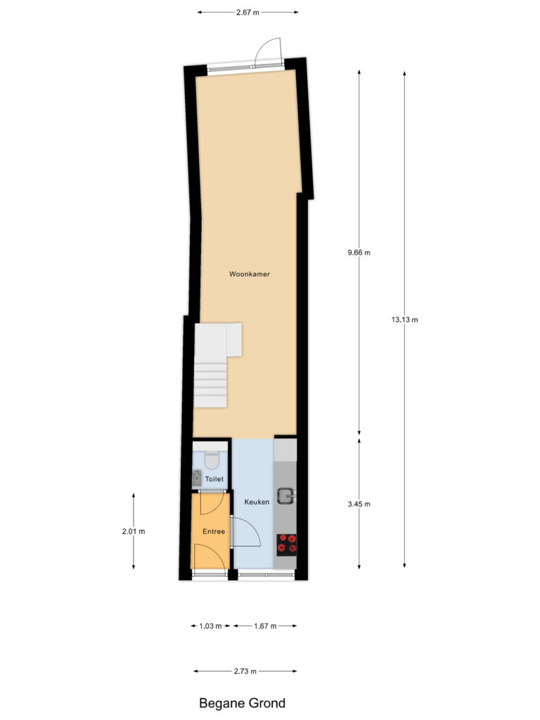Gouda – Komijnsteeg 57 – Plattegrond 3